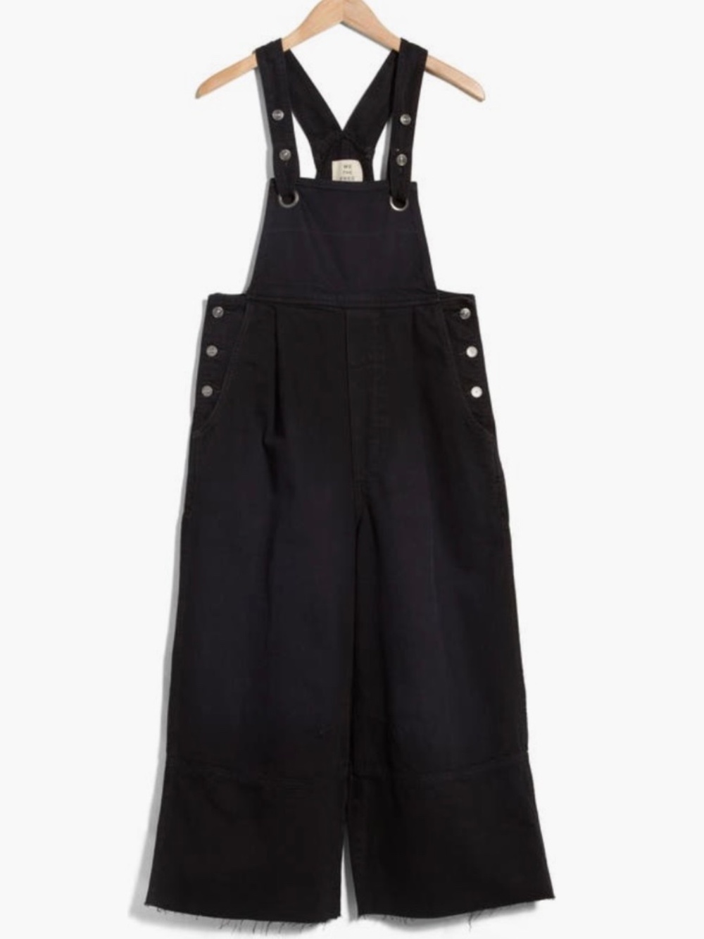 Free People We The Free Rambler Wide Leg Overalls Heirloom SZ L